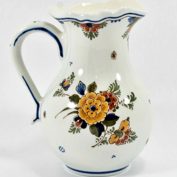 VINTAGE Hand-Painted Royal Delft'Koninklijke Porceleyne Fles' pitcher